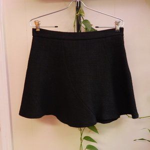 Zara Woven Black Mini Skirt Medium